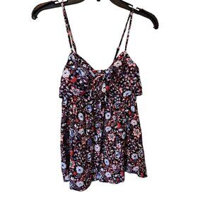 🌸3/$15🌸Women's Paisley Print Sleeveless Top S Black/Red/Blue Rayon sz S